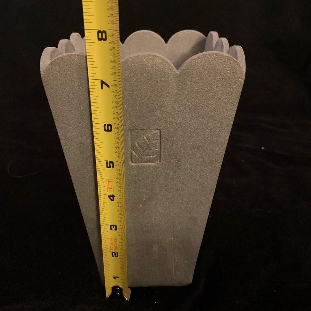 Pewter Like Vase - Picture 2 of 3